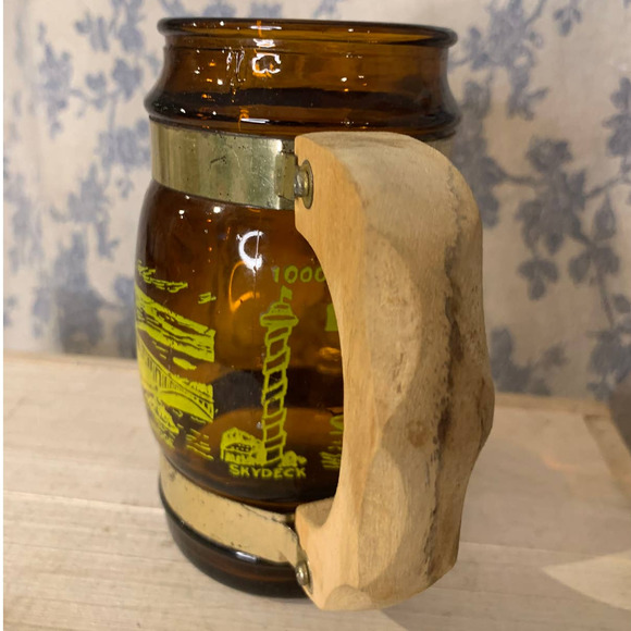 Vintage Souvenir 1000 Islands Brown Glass Mug - Picture 7 of 8